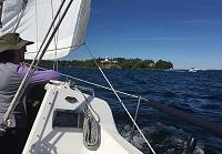Sailing the Anne Marie on beautiful Lake Simcoe in Ontario, Canada